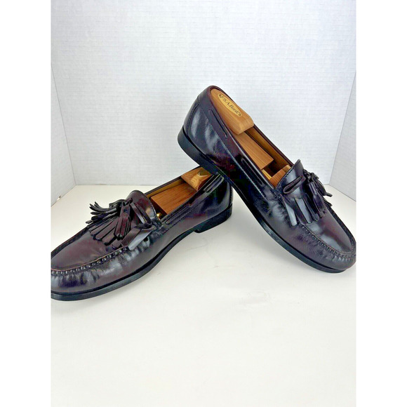Cole Haan Mens Pinch Tassel Loafers US Size 10.5‎ D Burgundy Leather C02692 main image 7